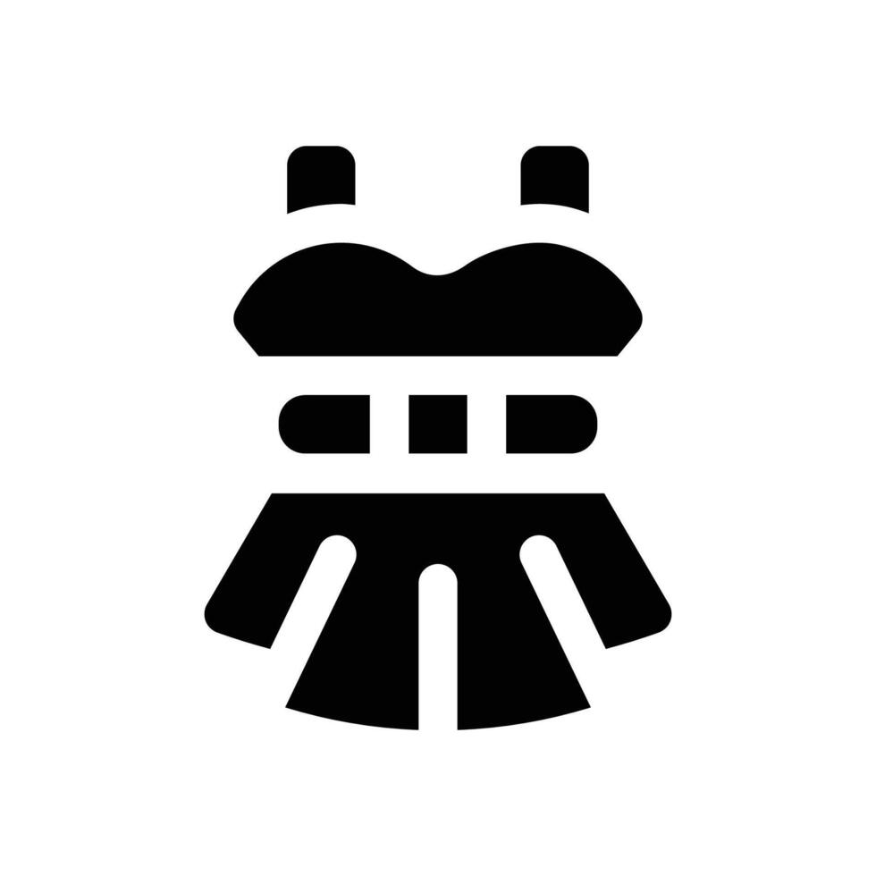 dress glyph icon. Strong and solid icon for websites and mobile apps. vector