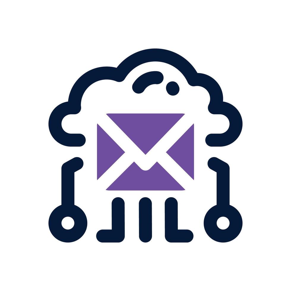 email duotone icon. Sleek and modern icon for websites and mobile apps. vector