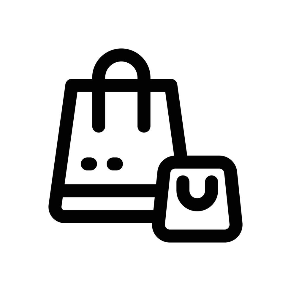 shopping bag line icon. Clean and minimalist icon for websites, mobile apps, presentations, and logos. Fully scalable and customizable for any project. vector