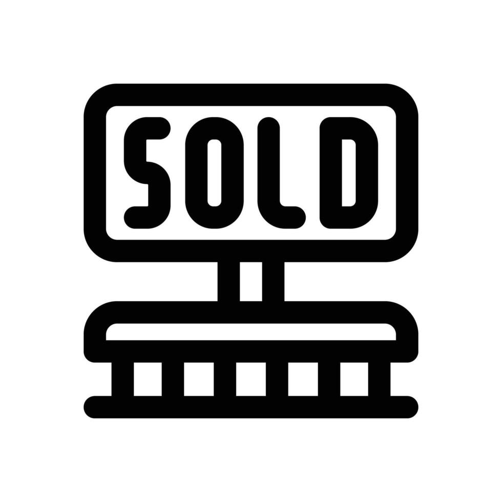 sold line icon. Clean and minimalist icon for websites and mobile apps. vector