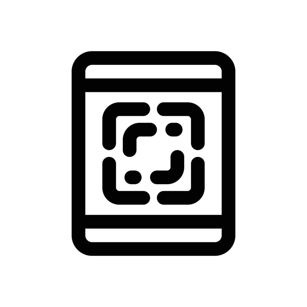 qr code line icon. Clean and minimalist icon for websites, mobile apps, presentations, and logos. Fully scalable and customizable for any project. vector