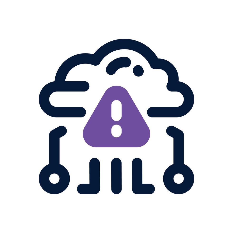 warning duotone icon. Sleek and modern icon for websites and mobile apps. vector