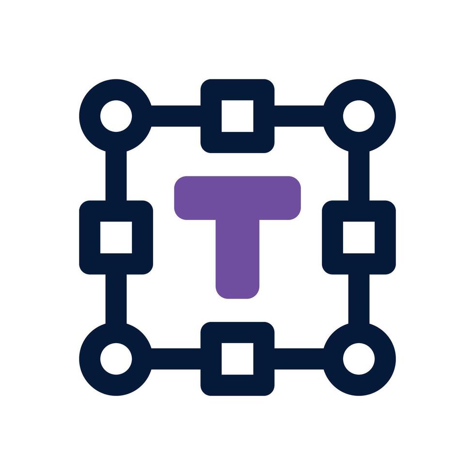 font dual tone icon. Sleek and modern icon for websites and mobile apps. vector