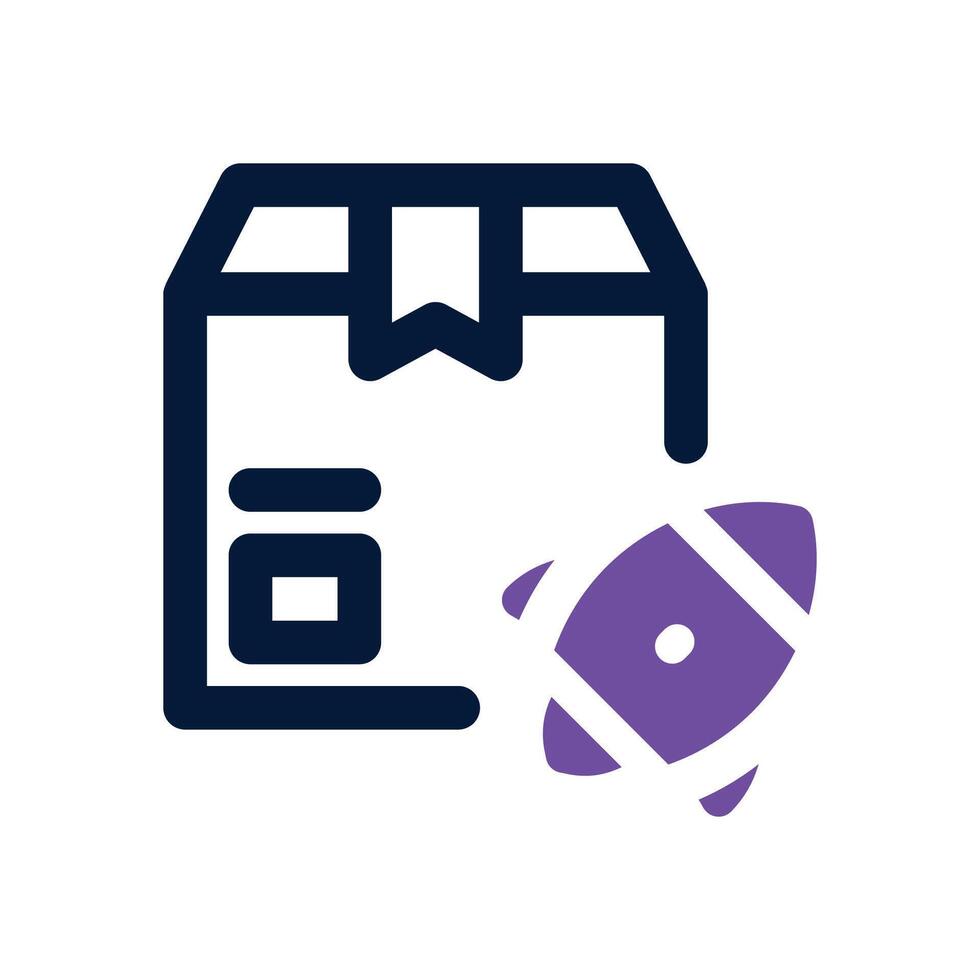 fast shipping dual tone icon. Sleek and modern icon for websites and mobile apps. vector