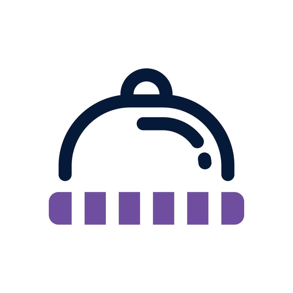 wool hat dual tone icon. Sleek and modern icon for websites and mobile apps. vector