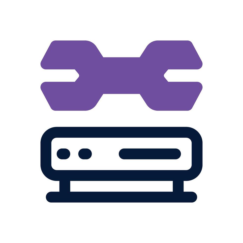 server maintenance duotone icon. Sleek and modern icon for websites and mobile apps. vector