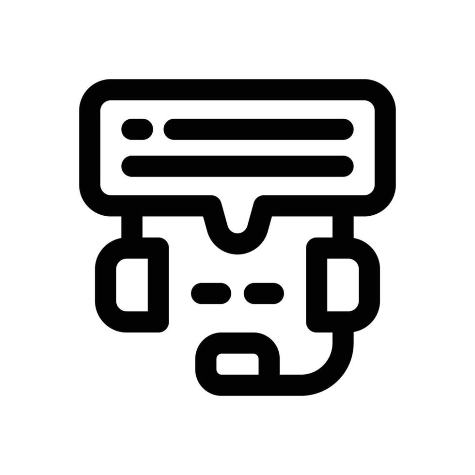 call center agent line icon. Clean and minimalist icon for websites and mobile apps. vector