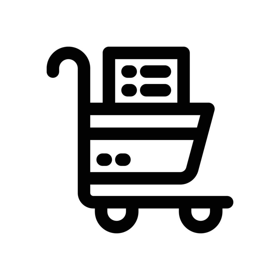 shopping list line icon. Clean and minimalist icon for websites and mobile apps. vector