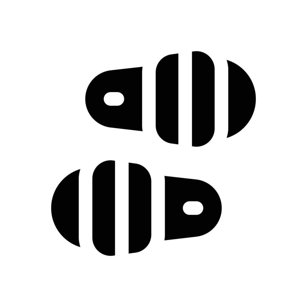 slippers glyph icon. Strong and solid icon for websites and mobile apps. vector