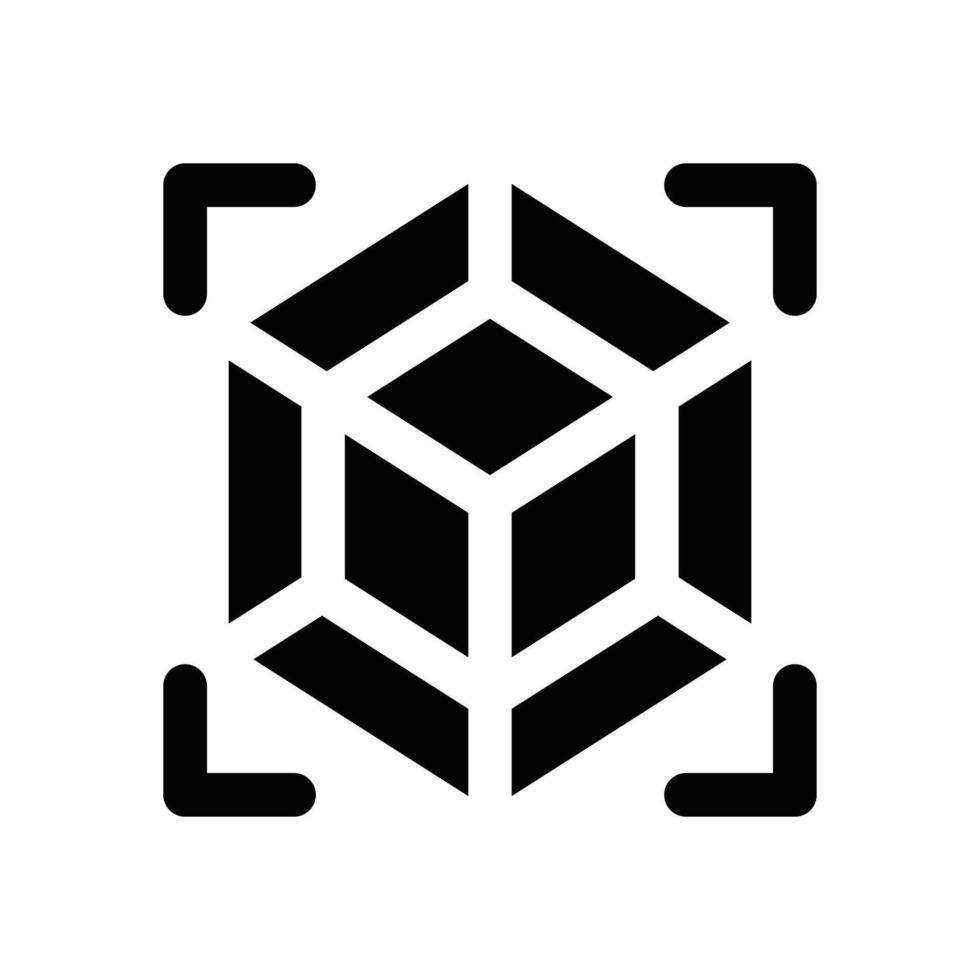 3d glyph icon. Strong and solid icon for websites and mobile apps. vector