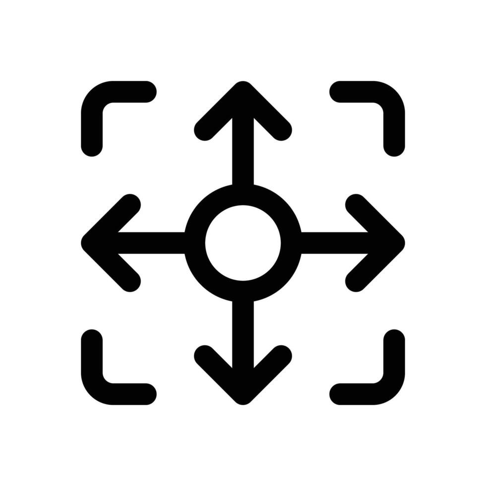 move selector line icon. Clean and minimalist icon for websites and mobile apps. vector