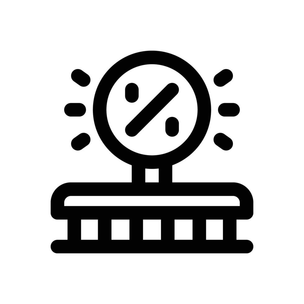 promo line icon. Clean and minimalist icon for websites and mobile apps. vector