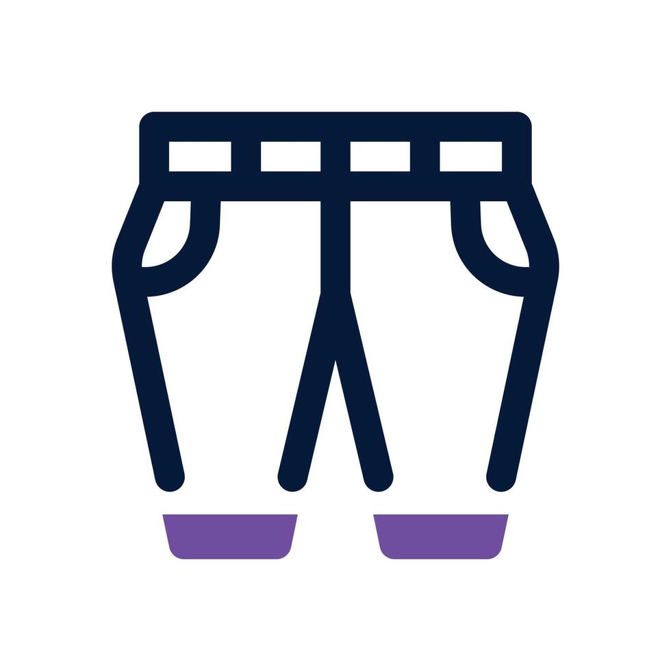 pants dual tone icon. Sleek and modern icon for websites and mobile apps. vector