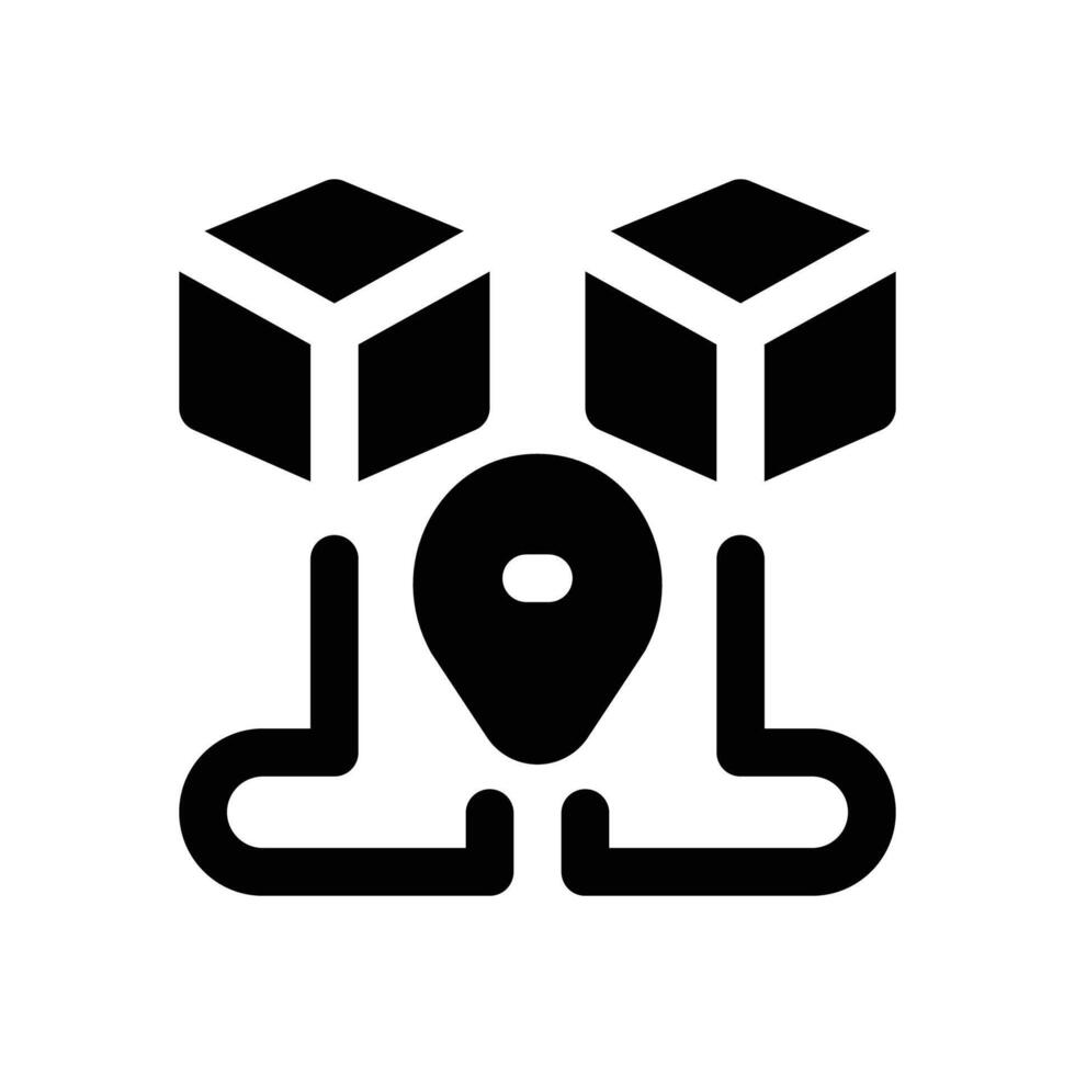 product tracking glyph icon. Strong and solid icon for websites and mobile apps. vector