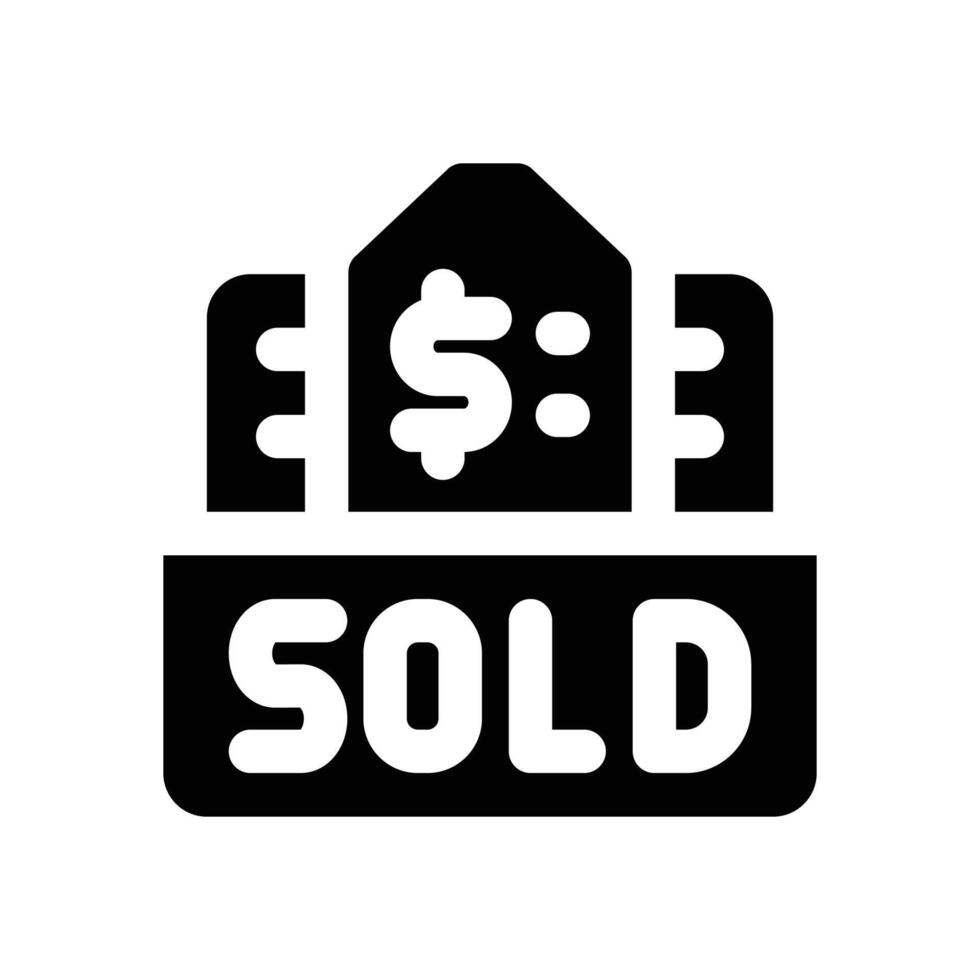 sold out glyph icon. Strong and solid icon for websites and mobile apps. vector