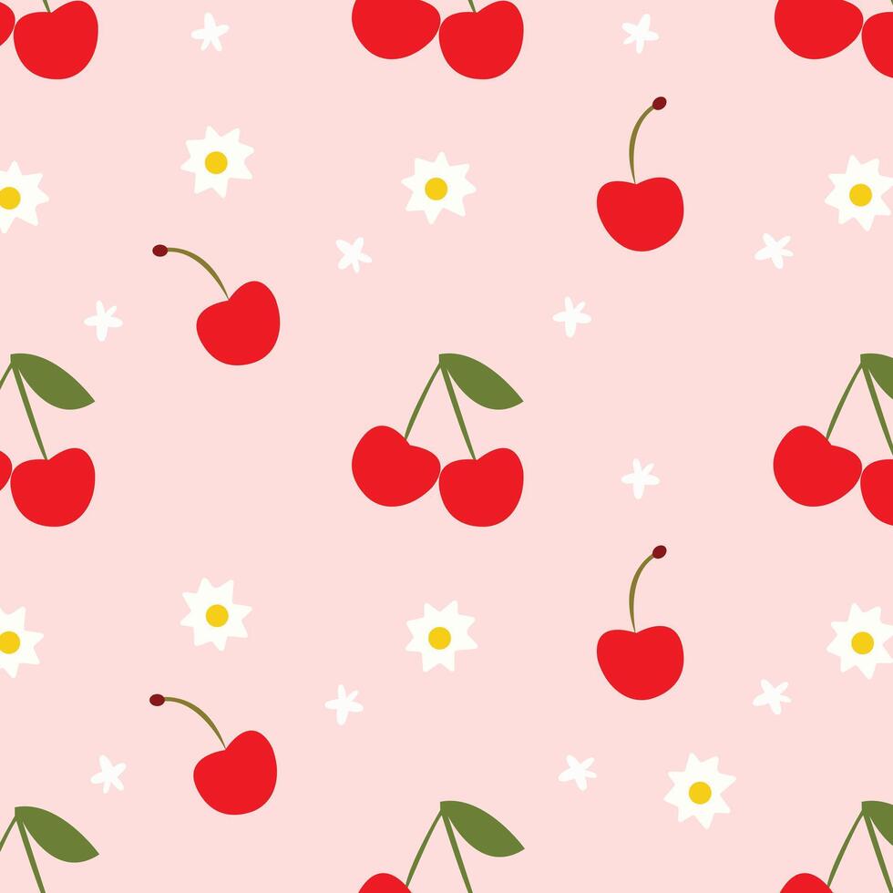 Classic Popular apple and flower background pattern Beautiful spring, summer composition. pink background. vector