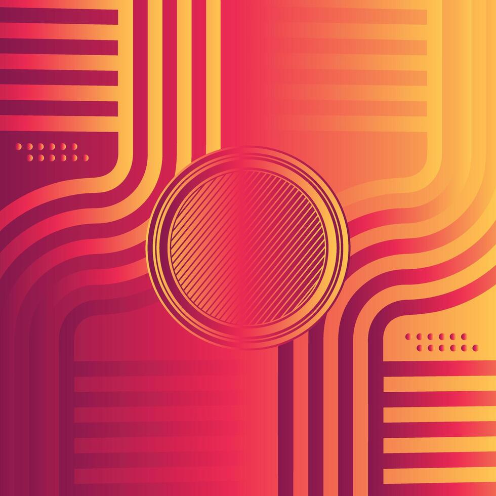 Abstract line wave poster background Minimalist cover template with vibrant perspective line wave in motion. Ideal design for social media, cover, banner, flyer, music, ads vector