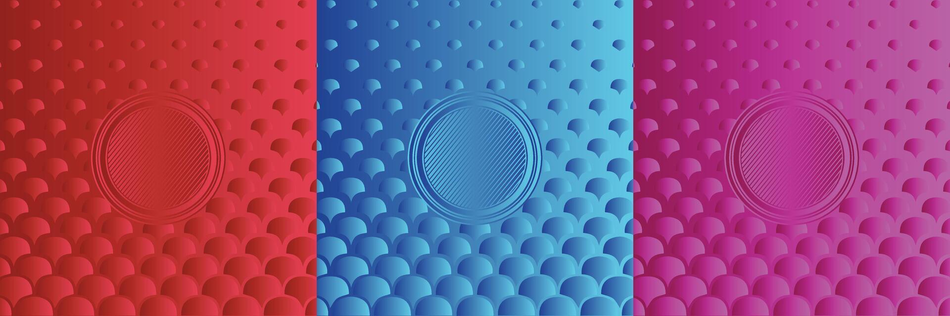 Abstract geometric bubble background for brochure cover design. Red, Blue pink banner template vector