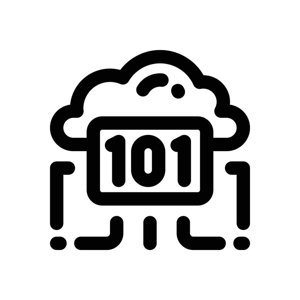 binary code line icon. Clean and minimalist icon for websites and mobile apps. vector
