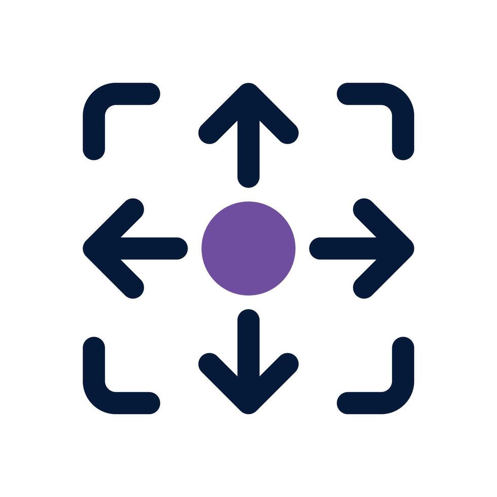 move selector dual tone icon. Sleek and modern icon for websites and mobile apps. vector