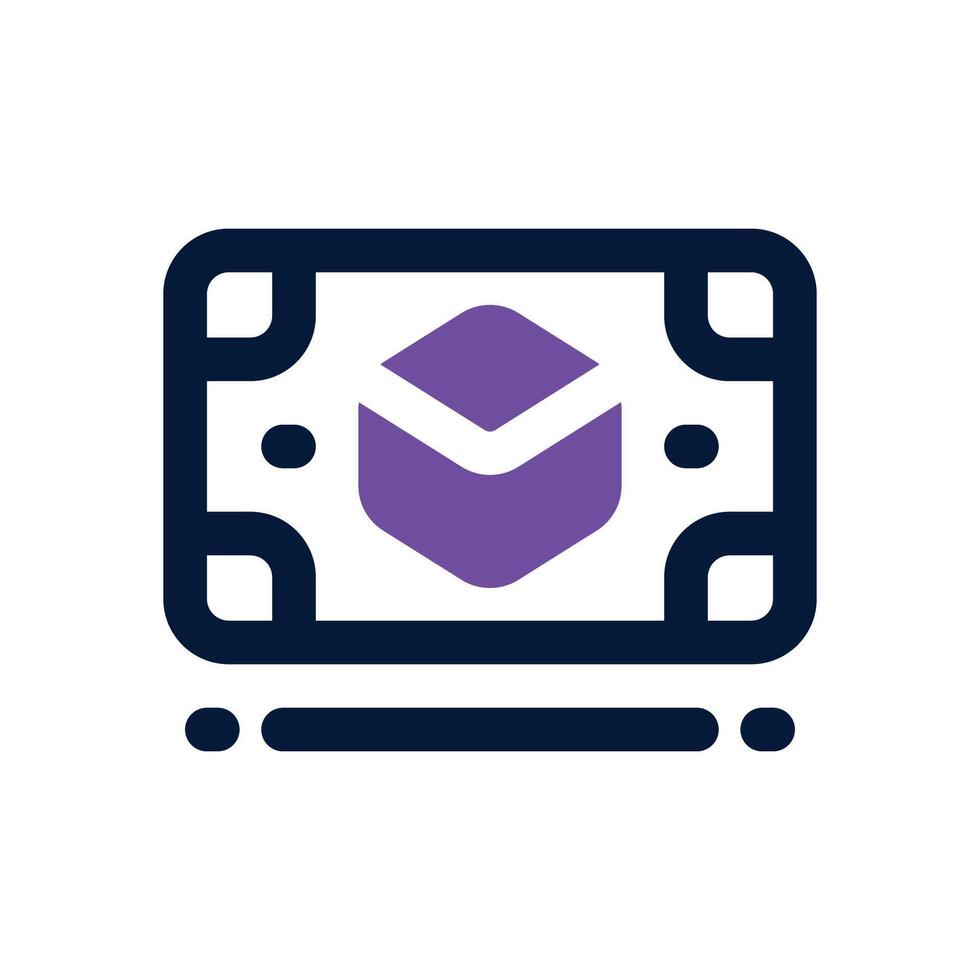 digital money dual tone icon. Sleek and modern icon for websites, mobile apps, marketing materials, and corporate design. Fully scalable and ready to use. vector