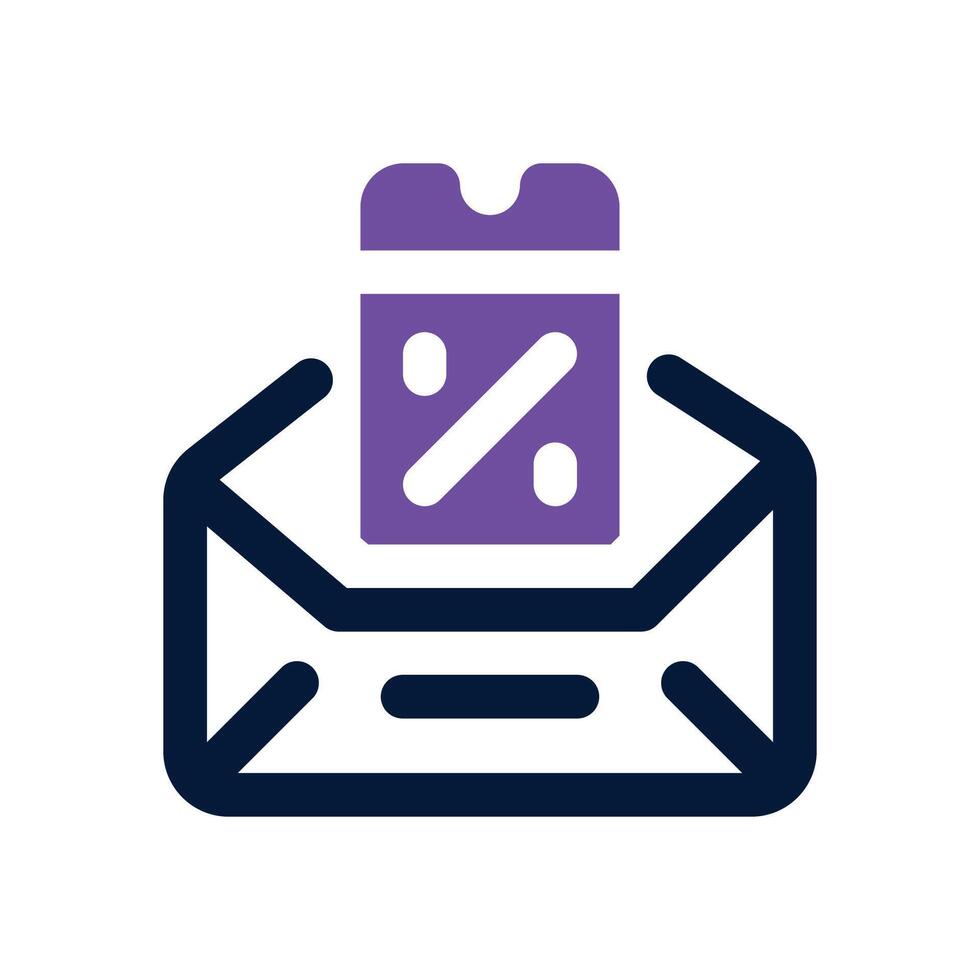 mail duotone icon. Sleek and modern icon for websites and mobile apps. vector