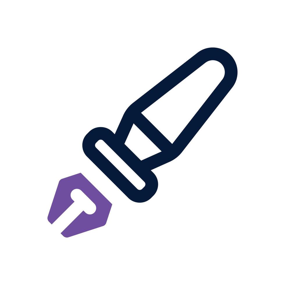 pen tool dual tone icon. Sleek and modern icon for websites and mobile apps. vector
