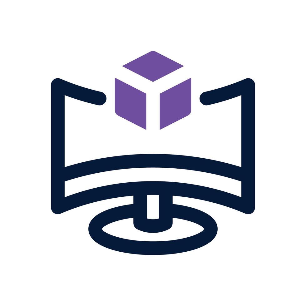 computer duotone icon. Sleek and modern icon for websites, mobile apps, marketing materials, and corporate design. Fully scalable and ready to use. vector