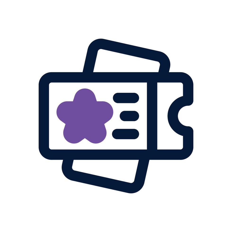 starred duotone icon. Sleek and modern icon for websites and mobile apps. vector