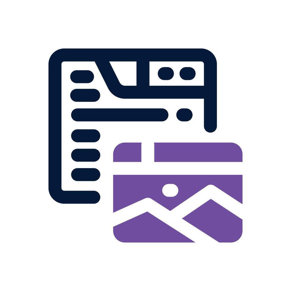 digital painting dual tone icon. Sleek and modern icon for websites and mobile apps. vector