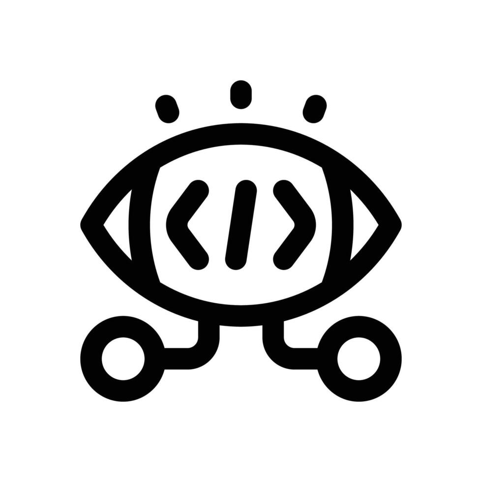view code line icon. Clean and minimalist icon for websites and mobile apps. vector