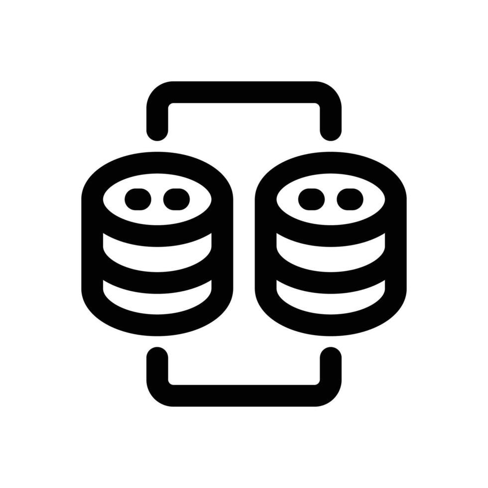 transfer server line icon. Clean and minimalist icon for websites and mobile apps. vector