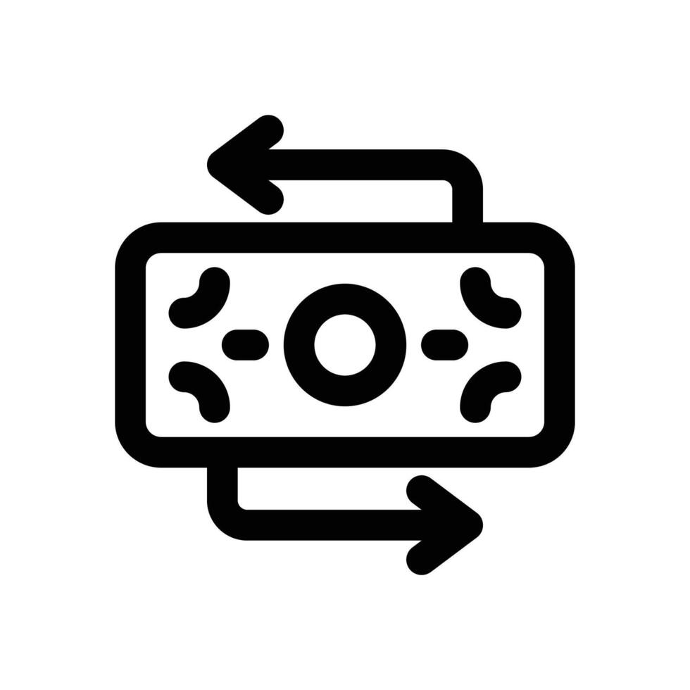money refund line icon. Clean and minimalist icon for websites and mobile apps. vector