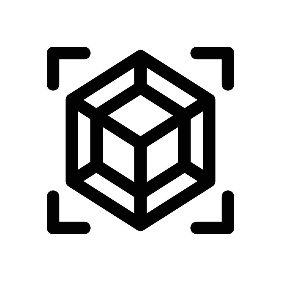 3d line icon. Clean and minimalist icon for websites and mobile apps. vector