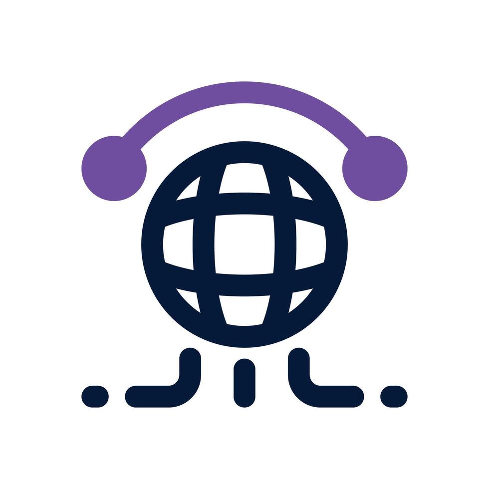 internet duotone icon. Sleek and modern icon for websites, mobile apps, marketing materials, and corporate design. Fully scalable and ready to use. vector