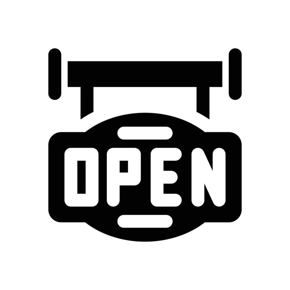 open glyph icon. Strong and solid icon for websites, mobile interfaces, presentations, and visual branding. High quality and easy to edit. vector