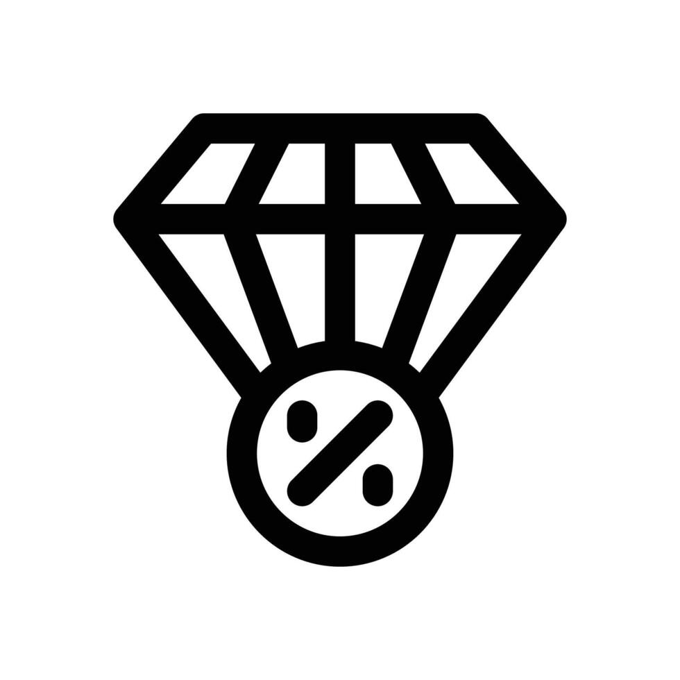 diamond line icon. Clean and minimalist icon for websites and mobile apps. vector