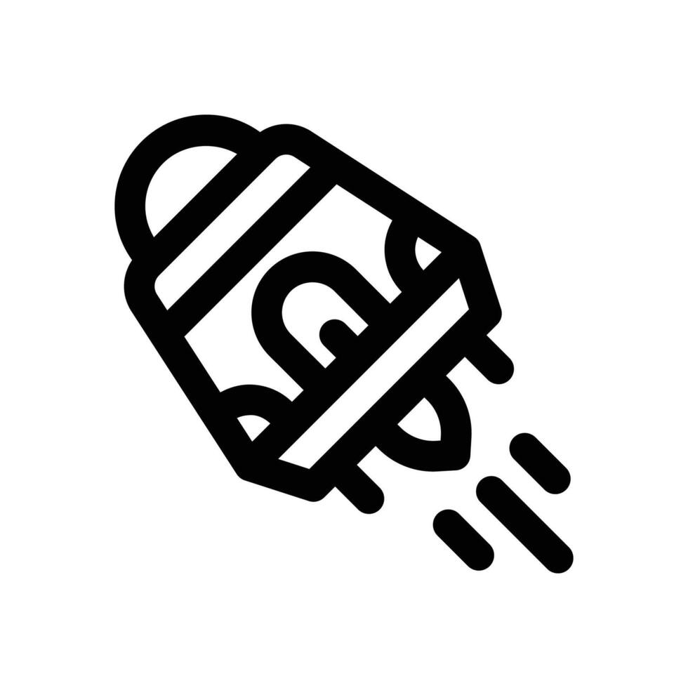 space capsule line icon. Clean and minimalist icon for websites and mobile apps. vector