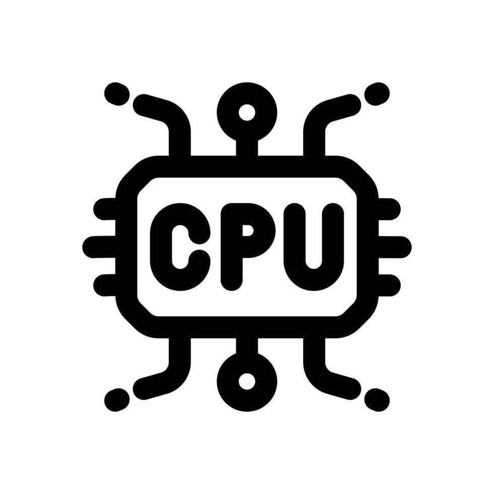 cpu line icon. Clean and minimalist icon for websites, mobile apps, presentations, and logos. Fully scalable and customizable for any project. vector