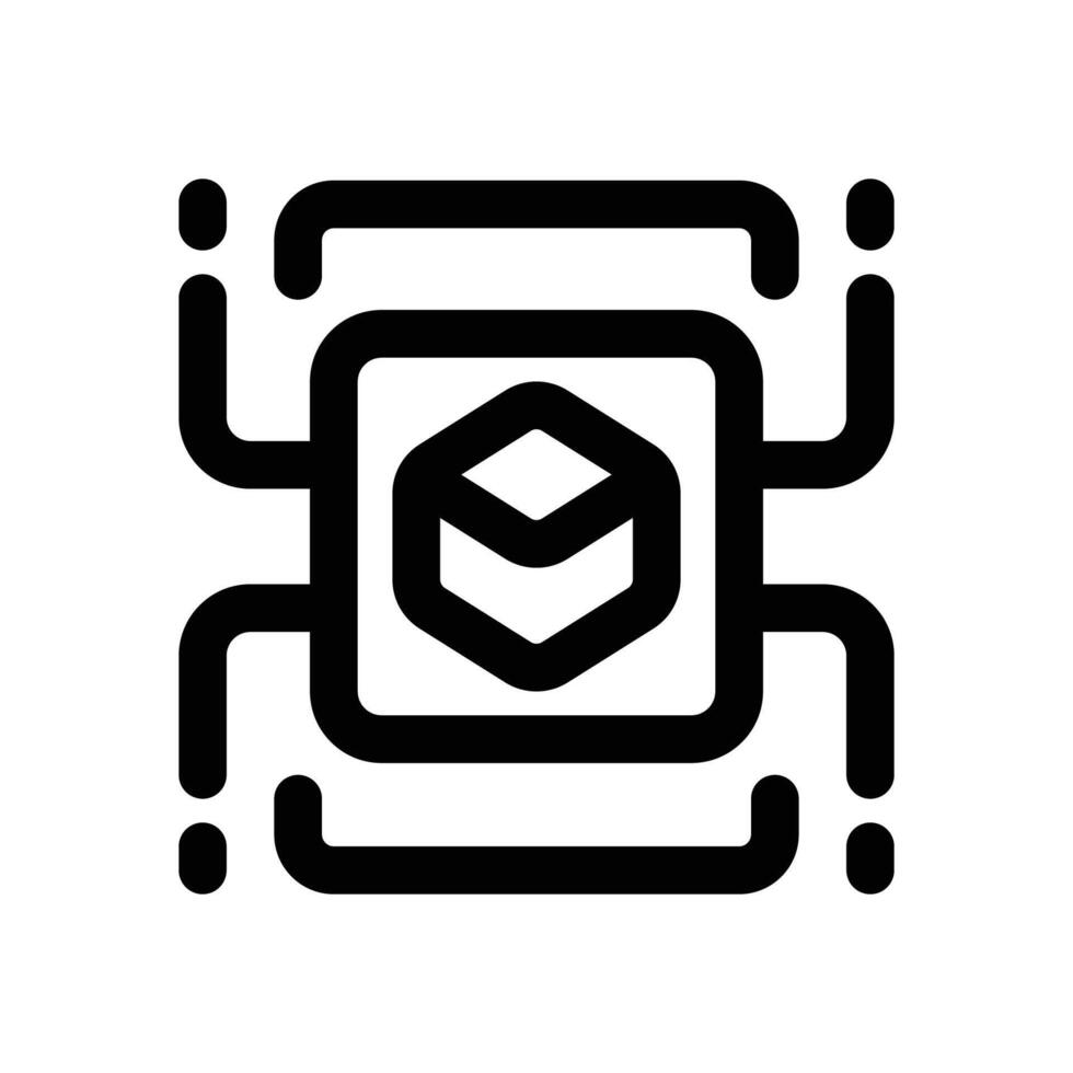 chip line icon. Clean and minimalist icon for websites, mobile apps, presentations, and logos. Fully scalable and customizable for any project. vector
