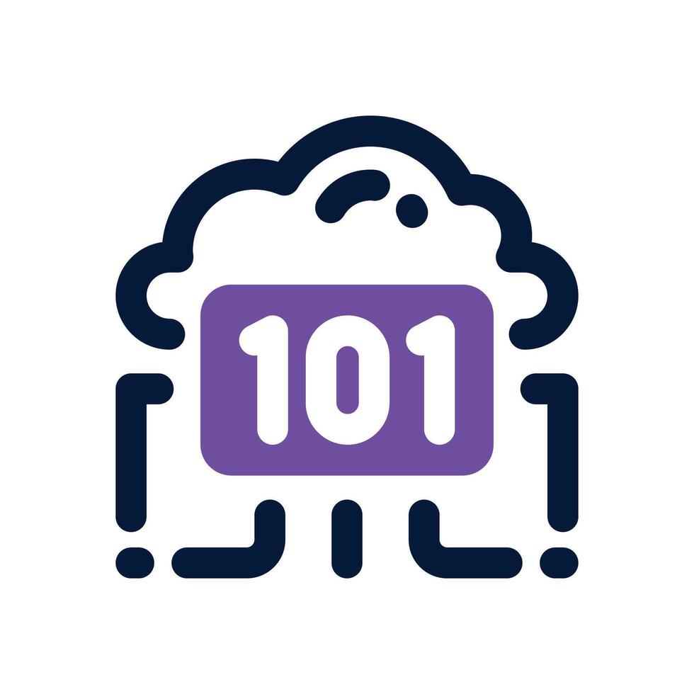 binary code duotone icon. Sleek and modern icon for websites and mobile apps. vector