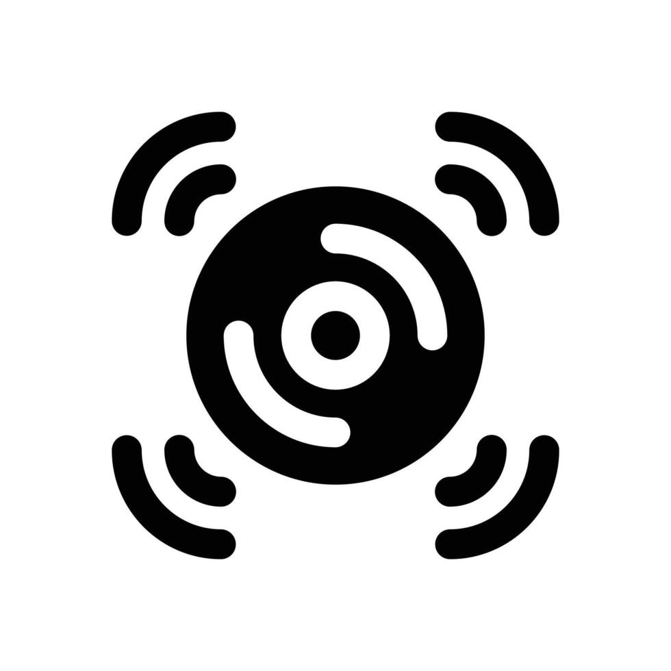 music glyph icon. Strong and solid icon for websites and mobile apps. vector