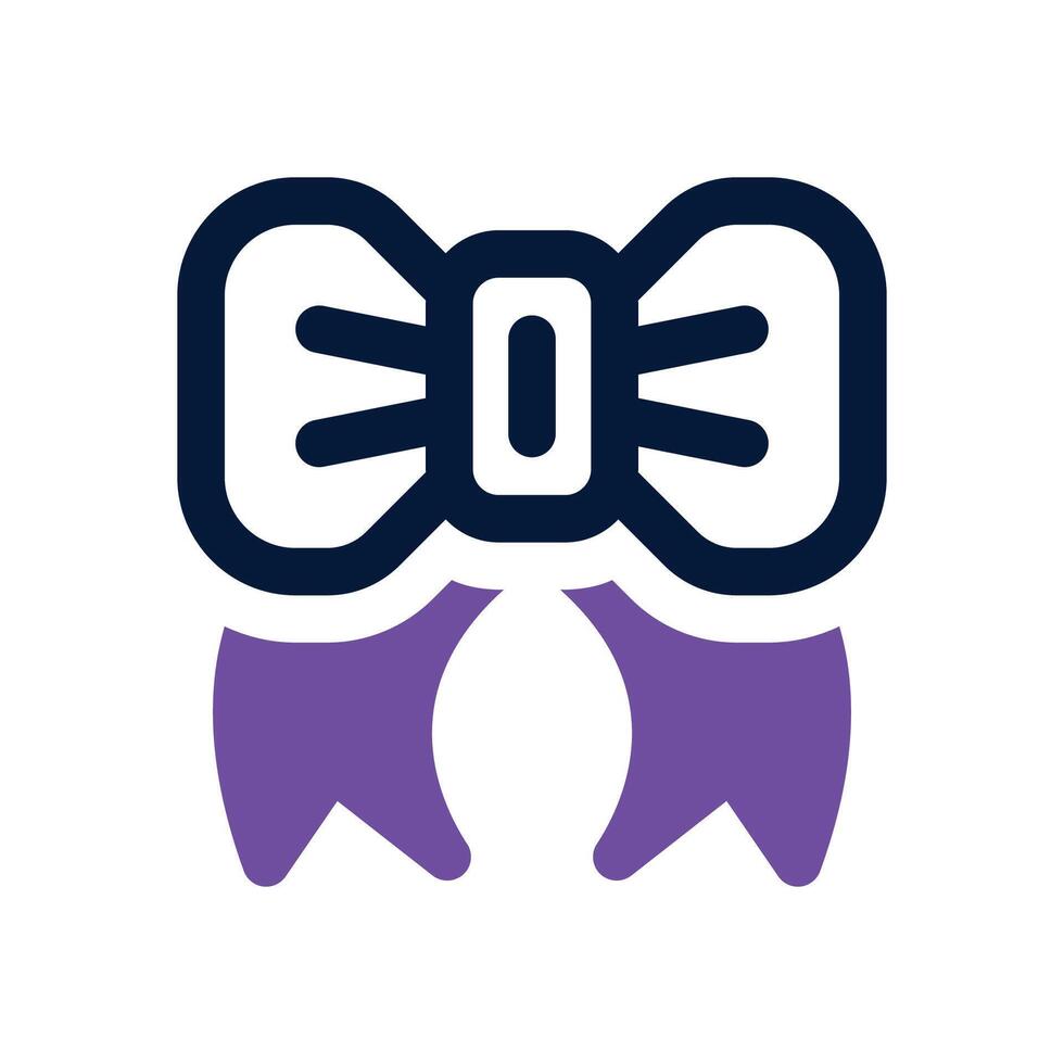 bowtie dual tone icon. Sleek and modern icon for websites and mobile apps. vector