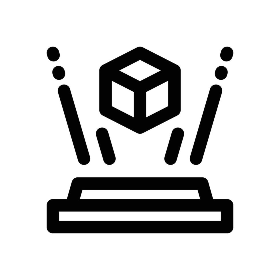 hologram line icon. Clean and minimalist icon for websites and mobile apps. vector