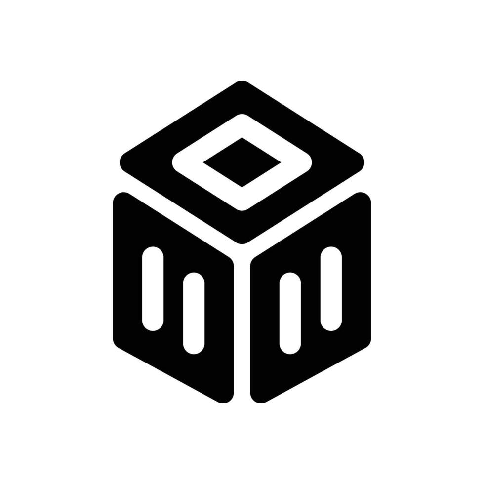 dimension glyph icon. Strong and solid icon for websites and mobile apps. vector