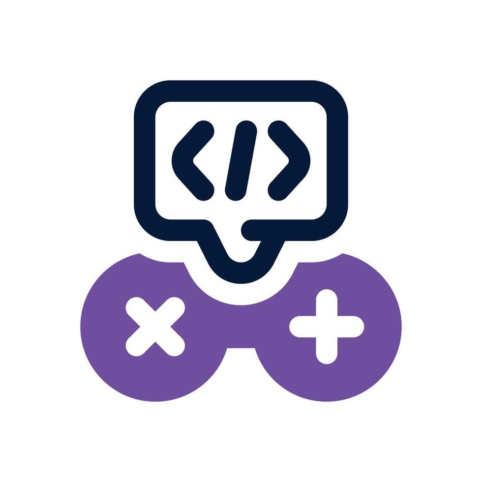 gaming code dual tone icon. Sleek and modern icon for websites and mobile apps. vector