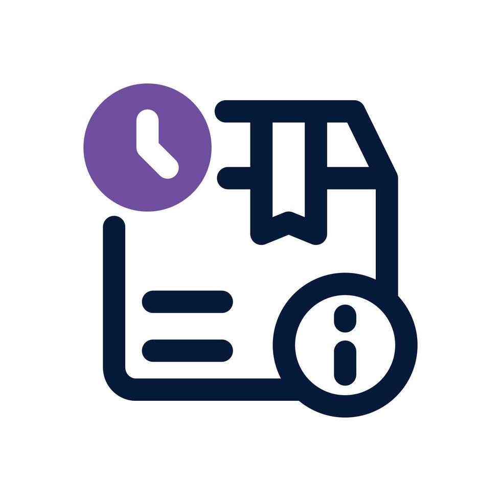 delay dual tone icon. Sleek and modern icon for websites and mobile apps. vector