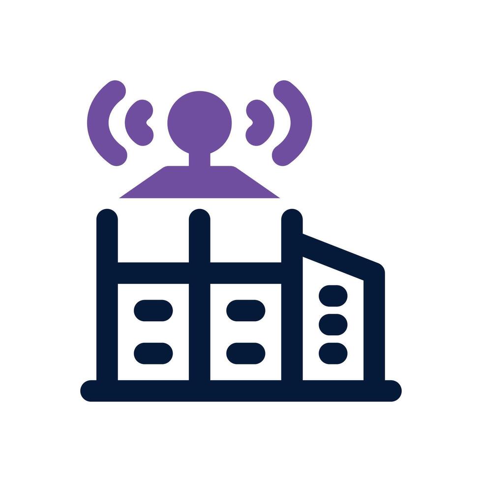 smart city duotone icon. Sleek and modern icon for websites and mobile apps. vector