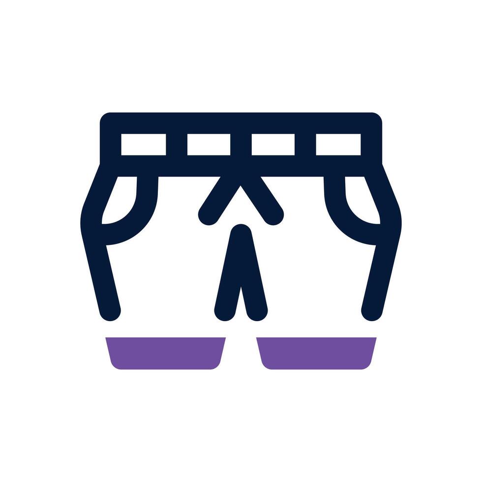 shorts dual tone icon. Sleek and modern icon for websites and mobile apps. vector