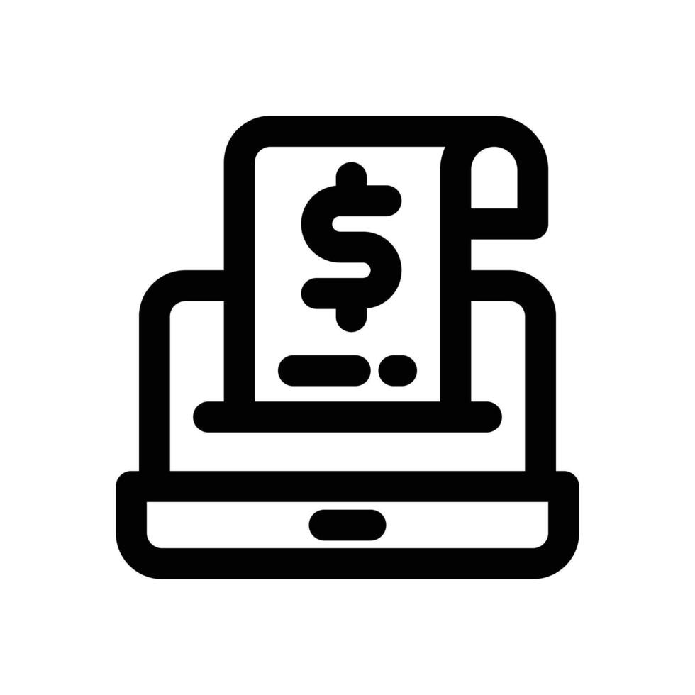 electronic ticket line icon. Clean and minimalist icon for websites and mobile apps. vector